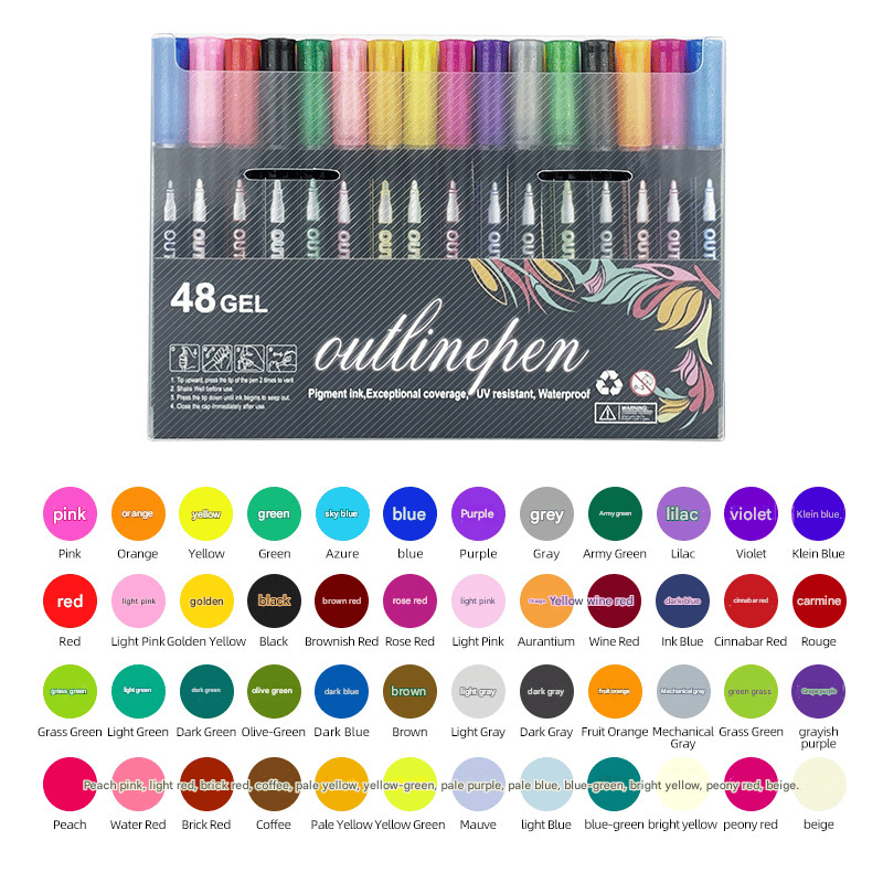 GlowStroke – Double Line Outline Marker Pens