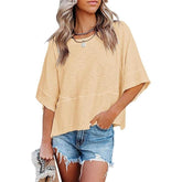 PureEase – Oversized Crewneck Comfort Summer Top