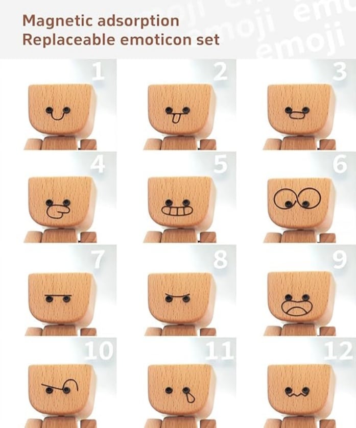 WoodyBuddy | Cute Wooden Bobblehead Dashboard Decor