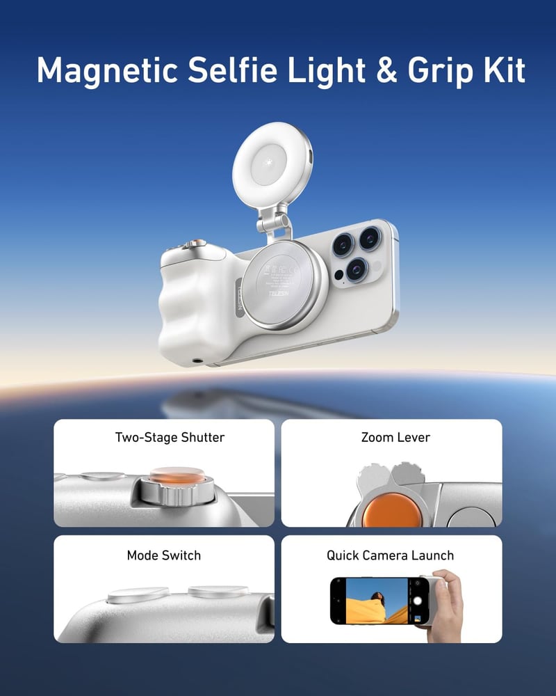 SnapGlow – Fun Shot Magnetic Phone Camera Grip
