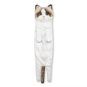PurrfectlyClean – Humorous Cat Print Hand Towels