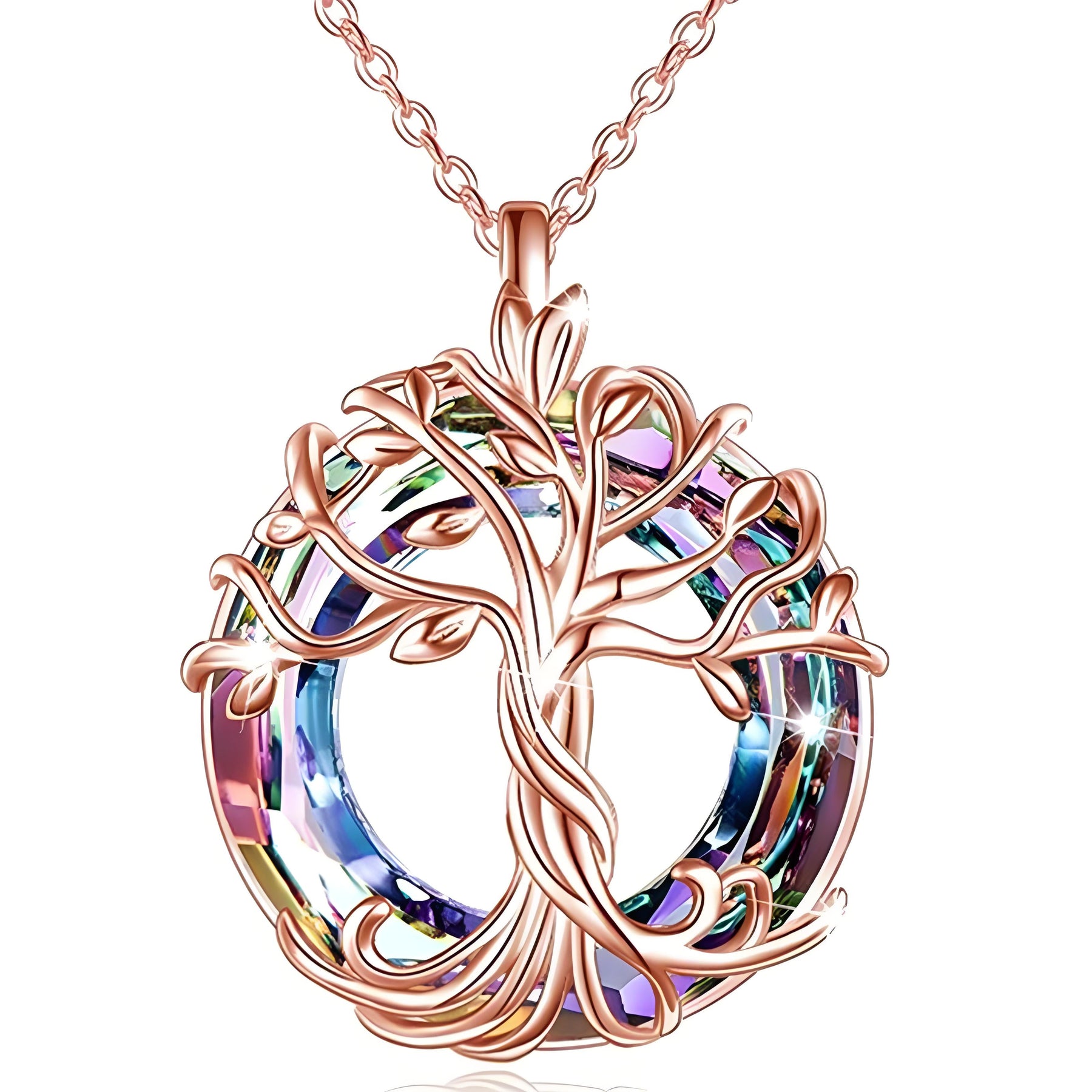 CelestiaTree – Elegant Mother’s Day Crystal Necklace