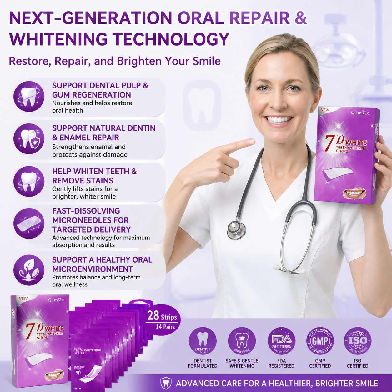 Dentafresh Pro – Whitening Repair Strips