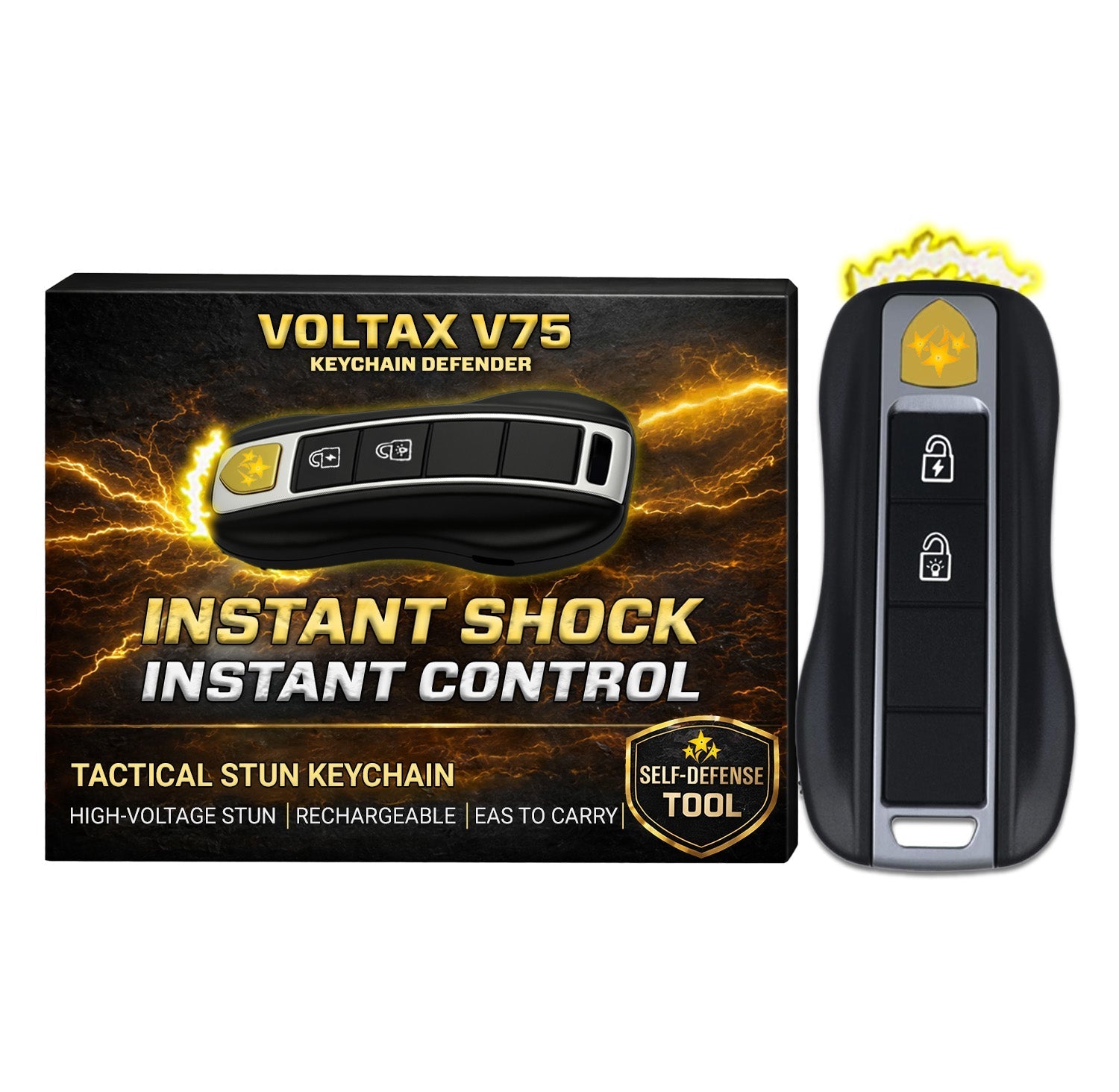 💥 2026 Hot Sale 75% OFF ️🔦 SUPTRUCK™ Voltax 75M Stun Car Keychain ⚡