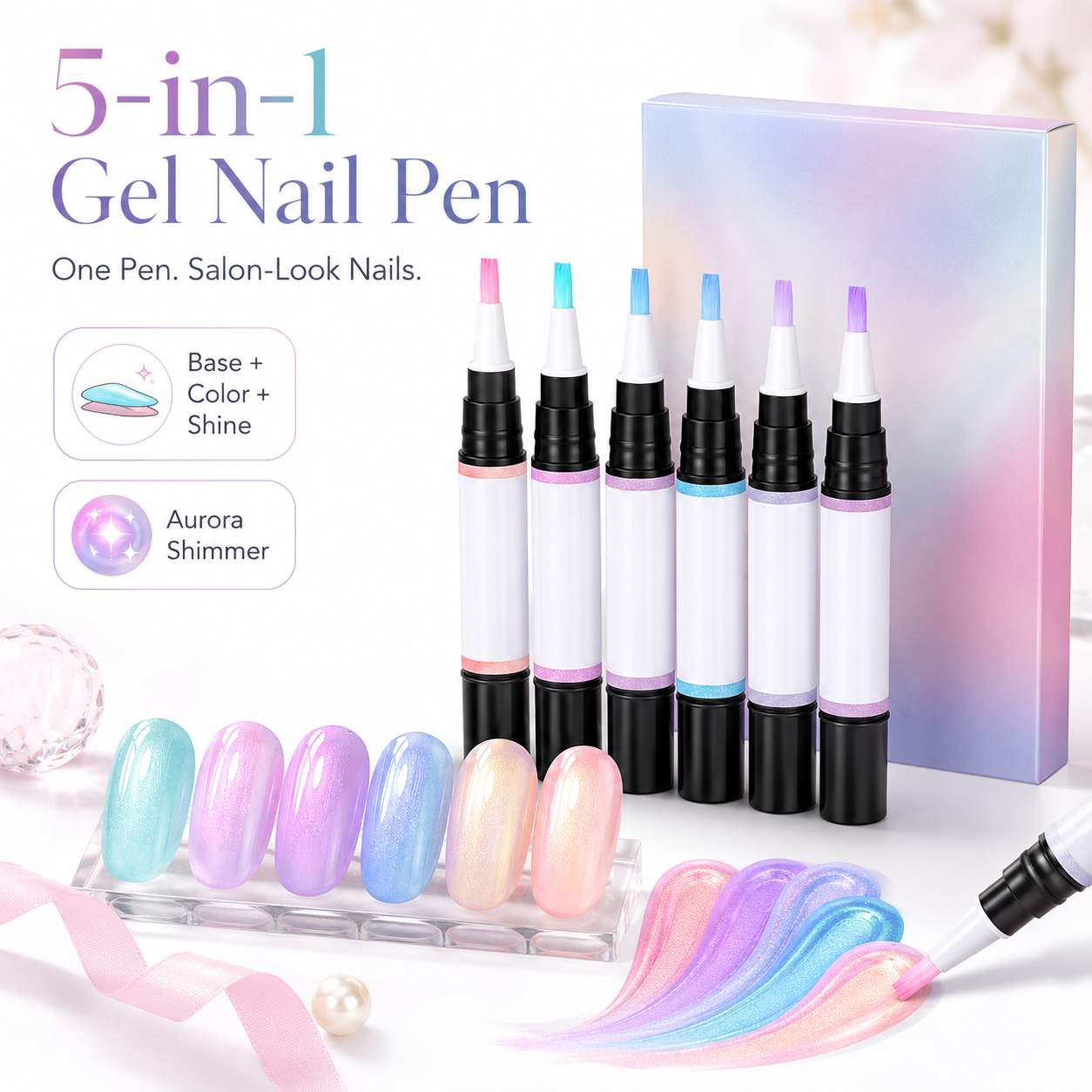 NailGlow Pro - 5-in-1 Gel Nail Polish Pen