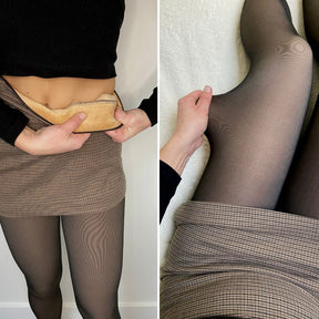 Curvy™ – Fleece-lined tights with a natural sheer look