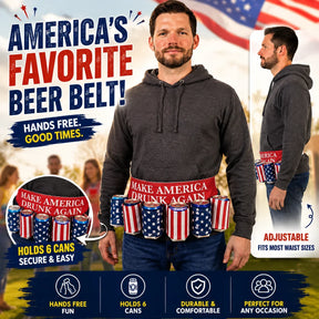 DrinkMate – Adjustable 6-Can Beverage Holster Belt