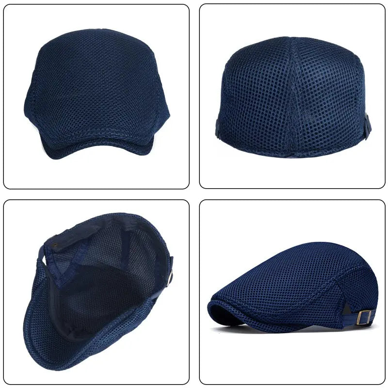 AirWeave – Breathable Mesh Flat Cap for Men