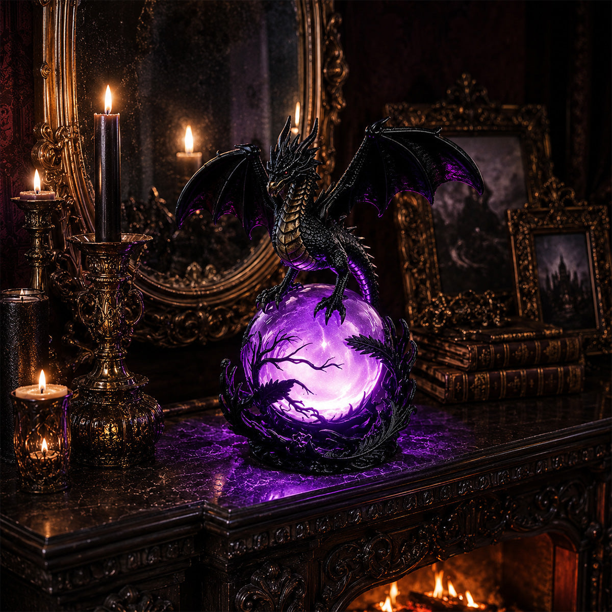 DragonGlow – Mystic Crystal Orb Lamp