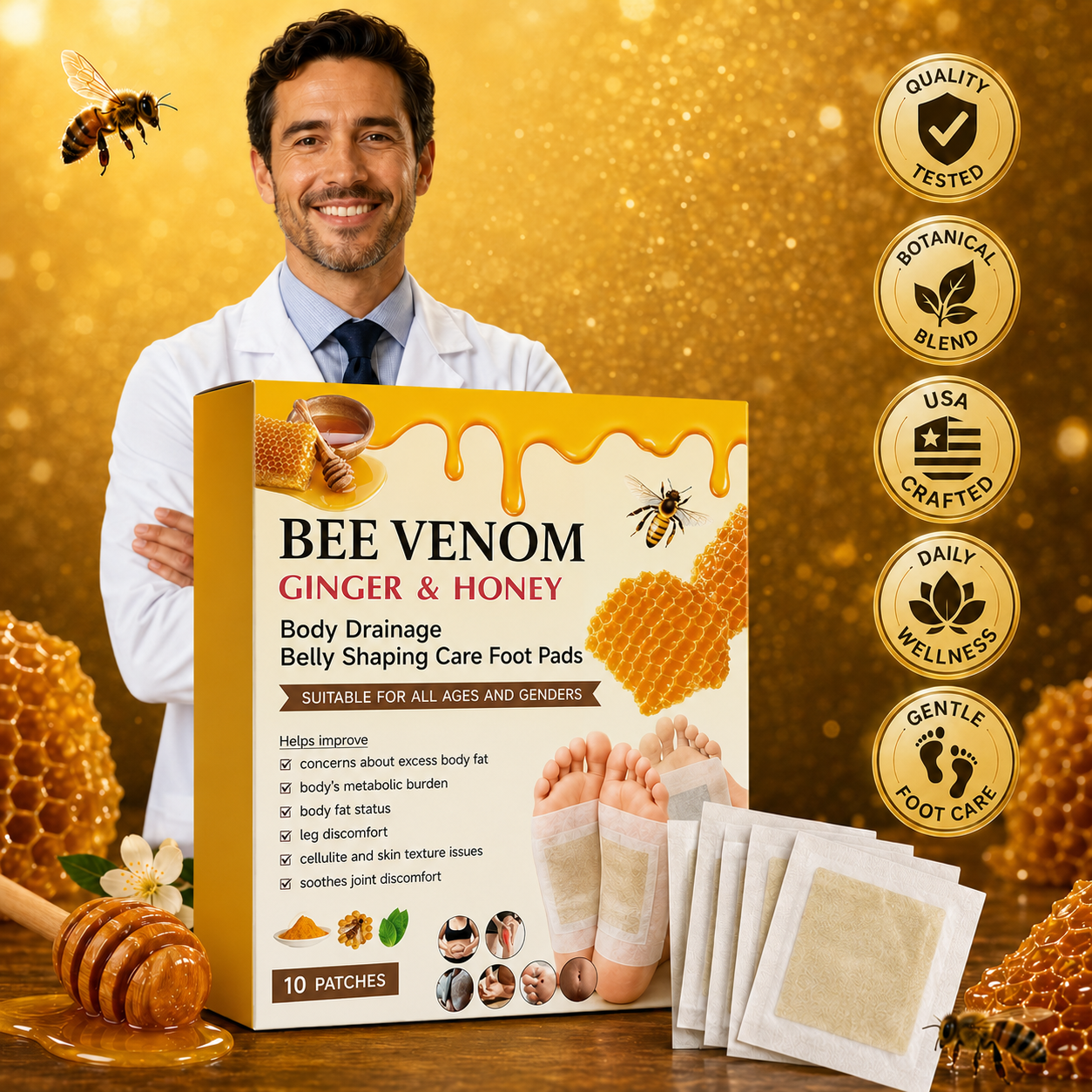 DetoxGlow – Overnight Botanical Foot Care Patches