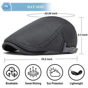 AirWeave – Breathable Mesh Flat Cap for Men