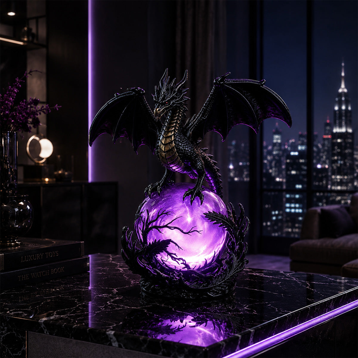 DragonGlow – Mystic Crystal Orb Lamp
