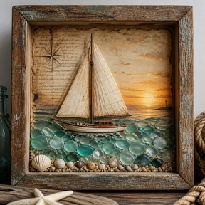 CoastalGlow – Sea Glass Lighthouse Shadow Light