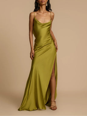 VelvetGrace – Elegant Comfort Slit Maxi Dress