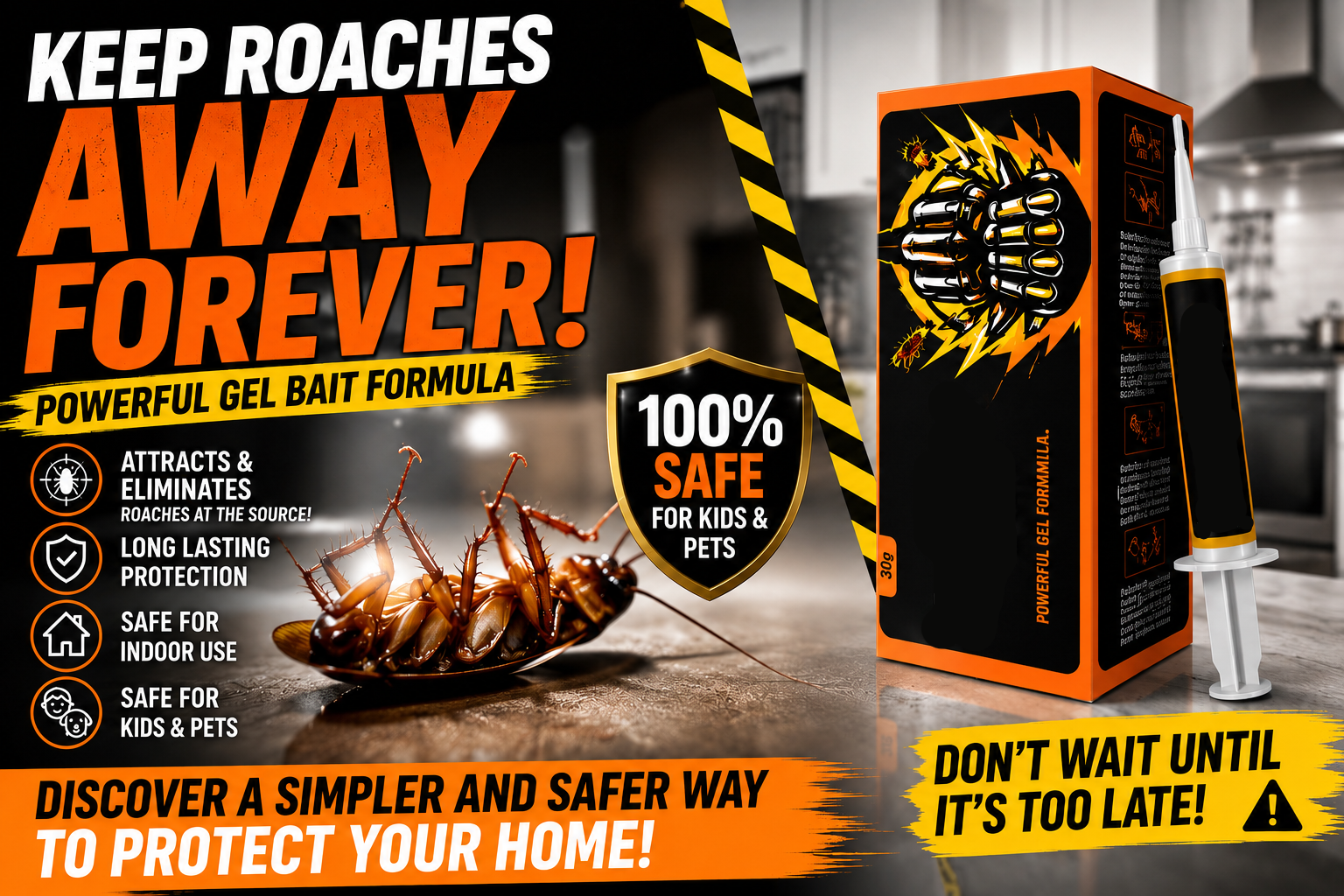 InstaKill Gel – Complete Roach Eradication System