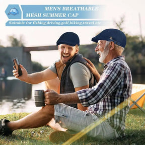AirWeave – Breathable Mesh Flat Cap for Men