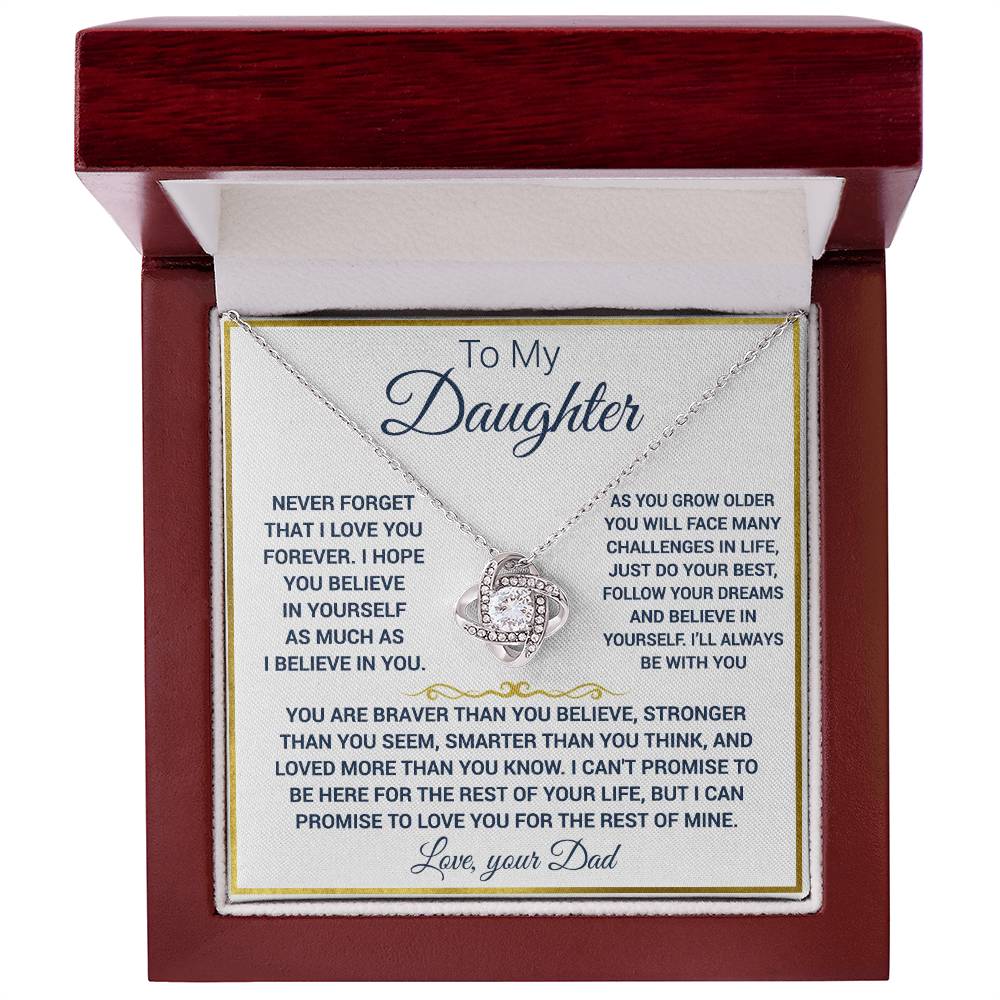 ForeverBond – To My Daughter Love Knot Necklace