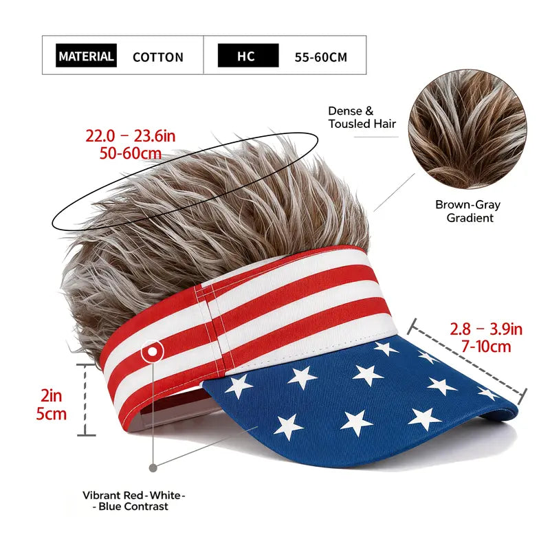 LibertyLocks – American Flag Wig Hat