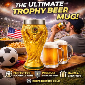 ⚽55K+ SOLD🏆2026 USA-Canada-Mexico World Cup "Trophy" Beer Mug