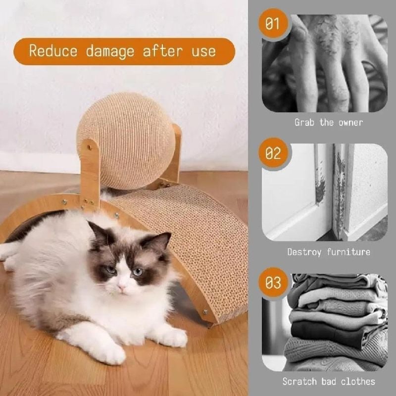 ClawSphere – Cat Scratching Ball Stand Toy