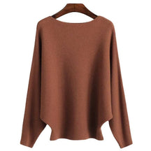 CozyWave – Women’s Boat Neck Bat Sleeve Knitted Sweater