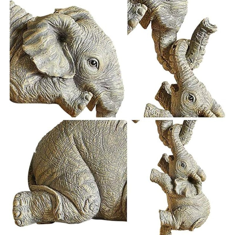 ElevaWood – Handcrafted Wooden Elephant Family Set