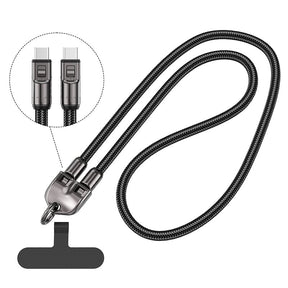 SwiftTether – Fast Charge Data Cable with Phone Lanyard Design
