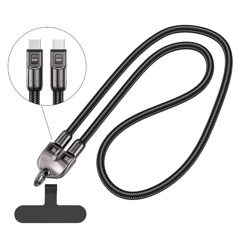 SwiftTether – Fast Charge Data Cable with Phone Lanyard Design