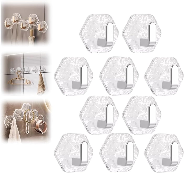 HexaGrip – Heavy Duty Hexagonal Ripple Hooks (10 Pack)