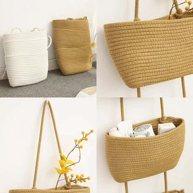 OrganizePro – Decorative 3-Tier Hanging Organizer Bag