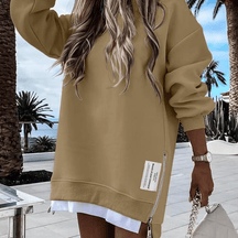 AuraWear – Comfortable Long Sleeve Pullover Casual Dress