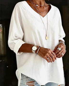 LunaCot Vee – Relaxed Cotton Top