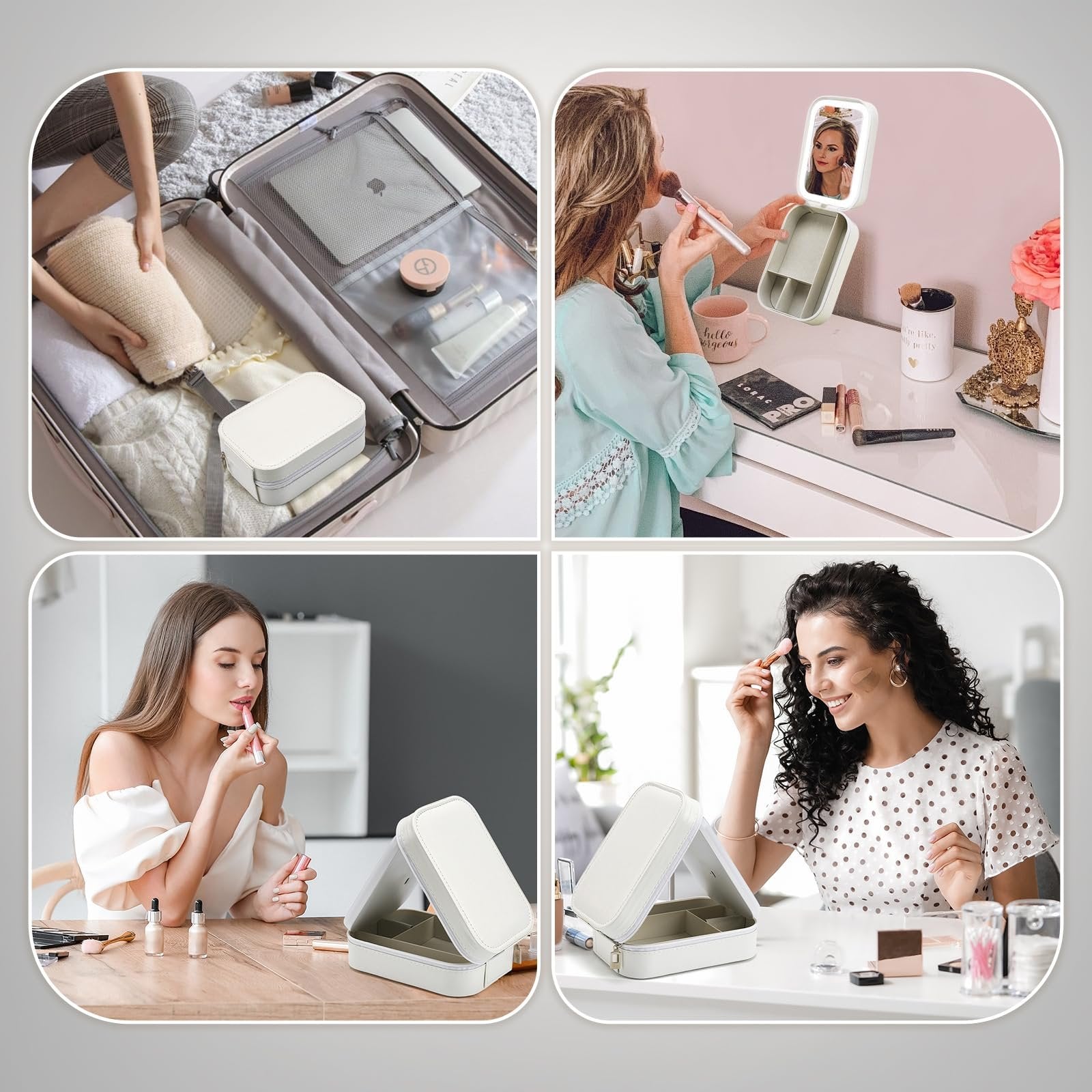 LuxeReflect – Portable Travel Makeup Mirror