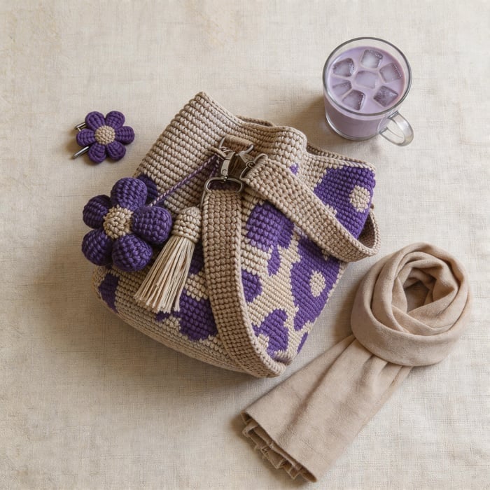 BloomStitch - Handmade Crochet Flower Tote Bag