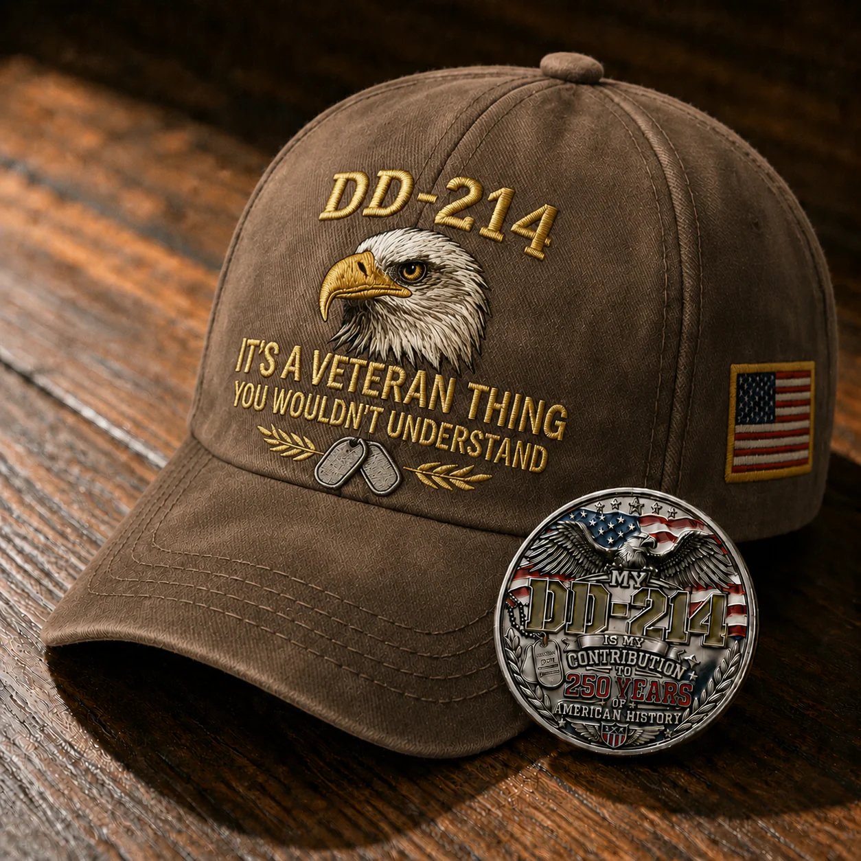 HonorWear – 3D Embroidered Veteran Cap