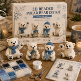 BearCraft - 3D Beaded Bear DIY Kit (4-Piece Handmade Set)
