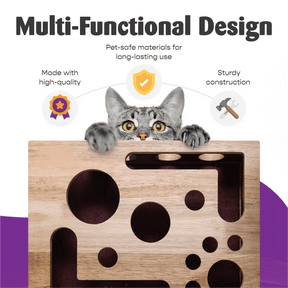 PawPuzzle – Cat Enrichment Scratch & Play Box