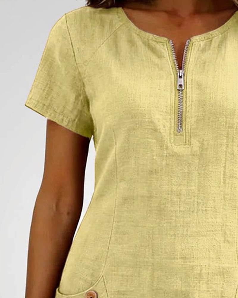 UrbanBreeze Zip – Everyday Cotton-Line Dress