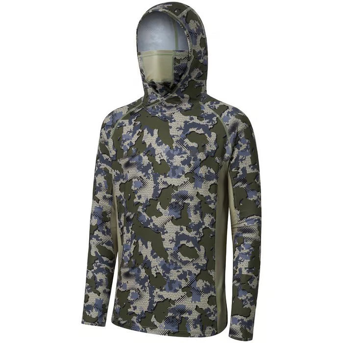 SunGuardPro - UPF 50+ Camo Hunting & Fishing Hoodie with Mask