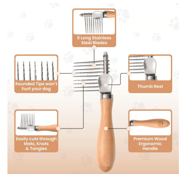 KnotAway – Pet Grooming Rake