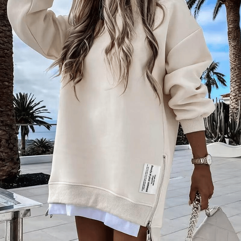 AuraWear – Comfortable Long Sleeve Pullover Casual Dress