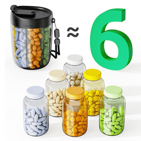DailyMeds – 6 Compartment Pill Storage Container