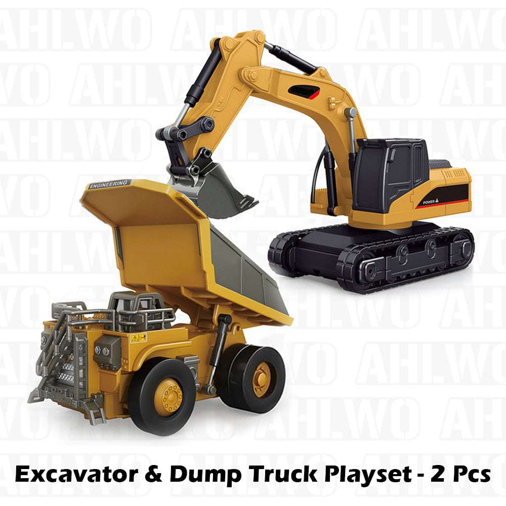 TitanSite – Interactive RC Excavator, Dump Truck & Forklift Set