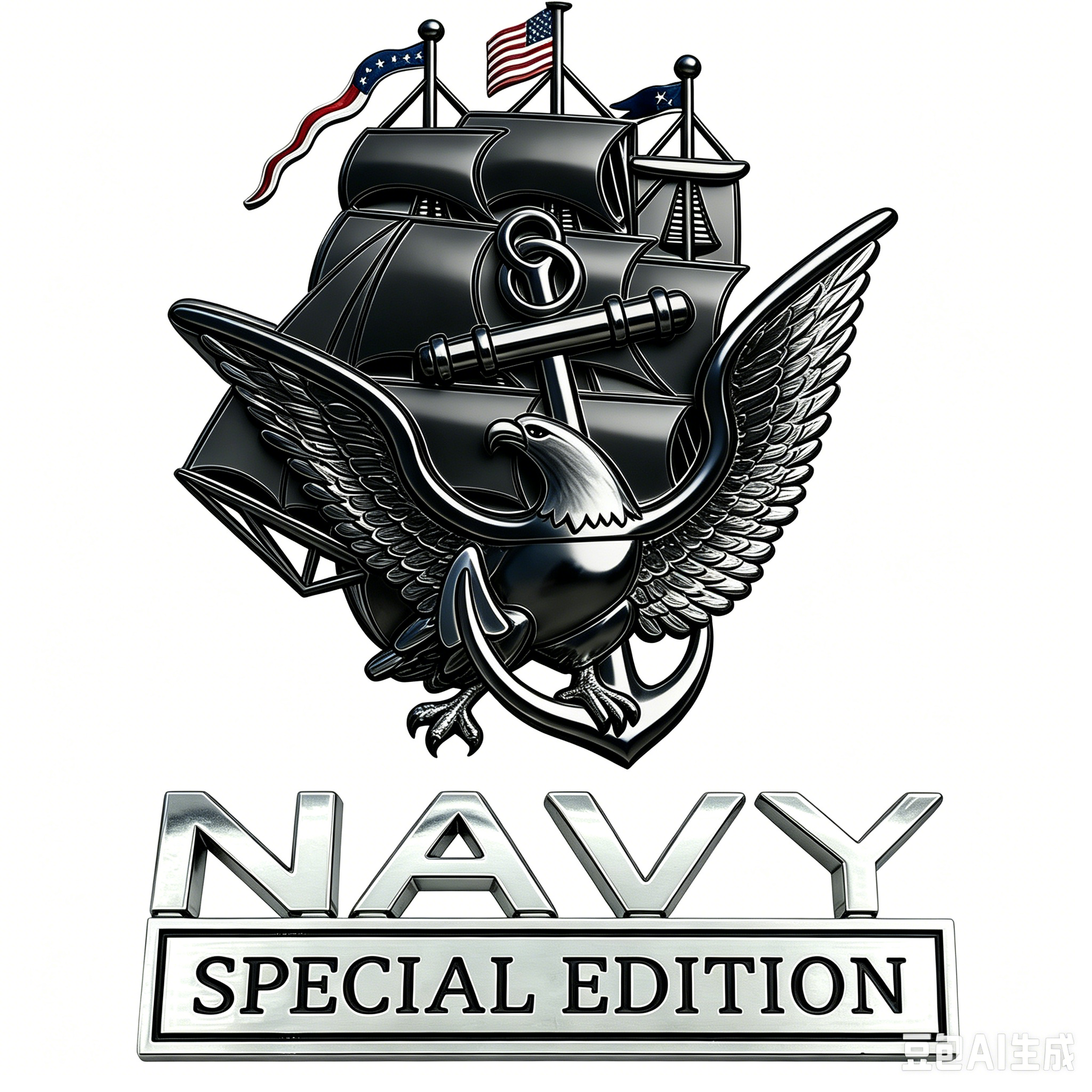 NavyHonor – Navy Veteran Metal Auto Emblem