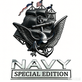 NavyHonor – Navy Veteran Metal Auto Emblem