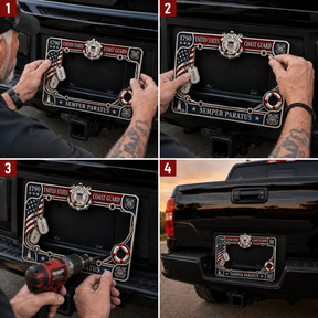 HonorDrive – Premium Coast Guard Heritage License Plate Frame