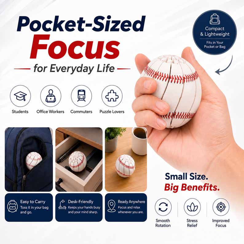 GripBall – Baseball Fidget Stress Relief Toy
