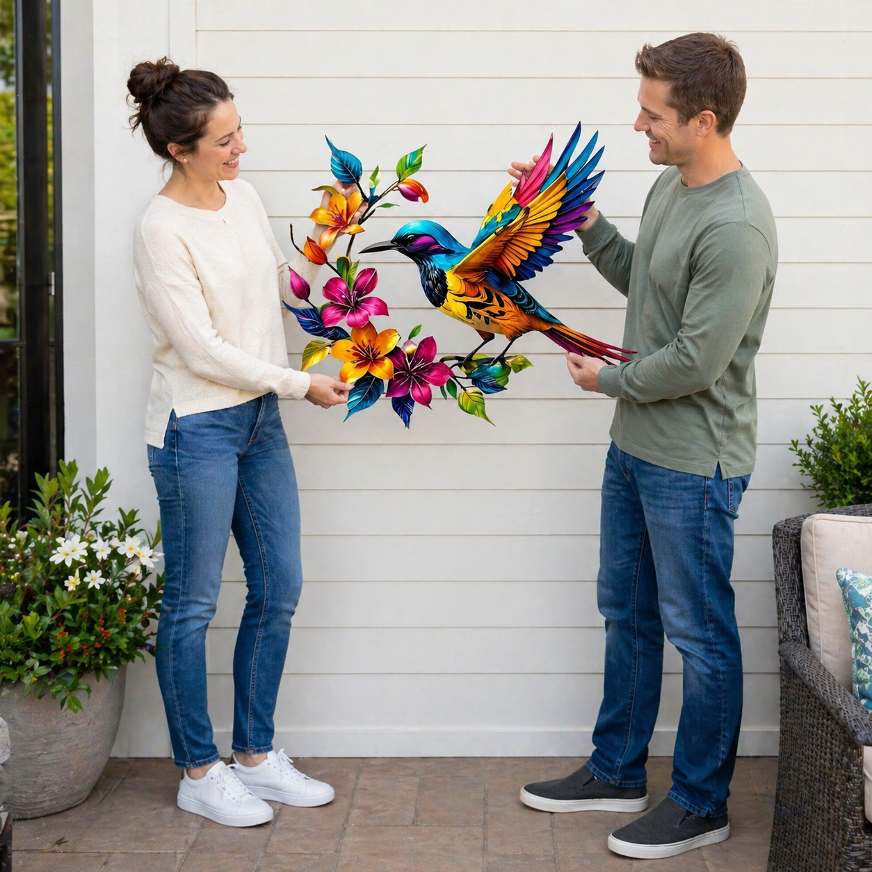 BloomForge – Hummingbird Metal Wall Art