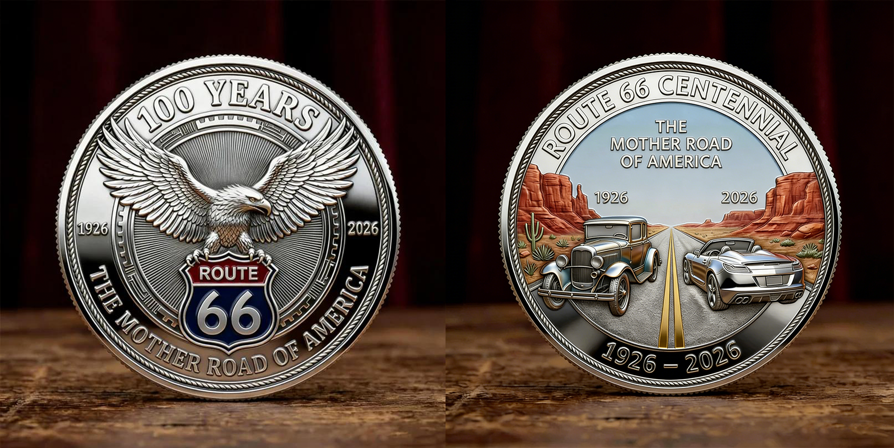 HeritageMint – Route 66-100 Years of Freedom Commemorative Medallion
