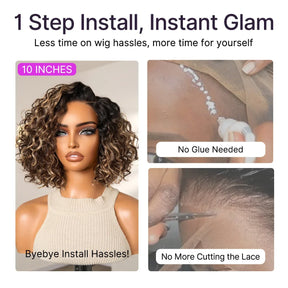 CurlLuxe – Ready-to-Go Glueless Curly Bob Wig
